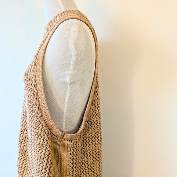 Tibi tan loose knitted tank top - Picture 3 of 4